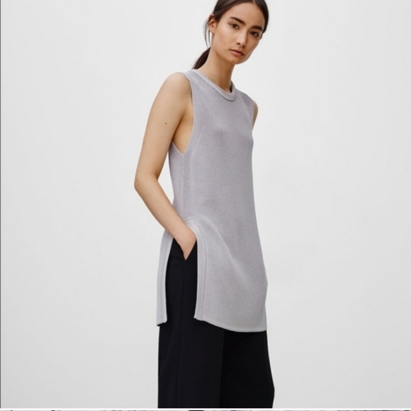 Wilfred gray lightweight sleeveless sweater Xsmall - Picture 1 of 8